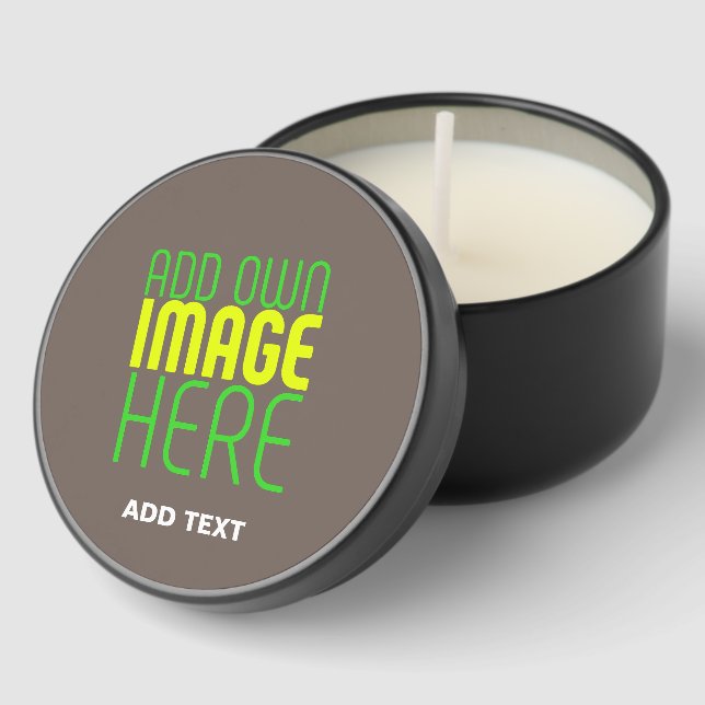 MODERN EDITABLE SIMPLE COFFEE IMAGE TEXT TEMPLATE MINI CANDLE FAVORS (Corner)