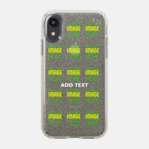 MODERN EDITABLE SIMPLE GLITTER IMAGE TEXT TEMPLATE SPECK iPhone XR CASE