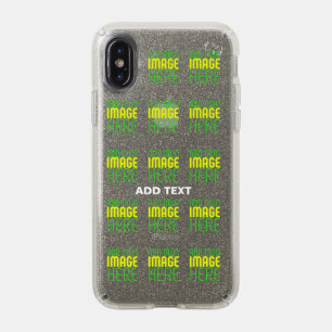 MODERN EDITABLE SIMPLE GLITTER IMAGE TEXT TEMPLATE SPECK iPhone XS CASE