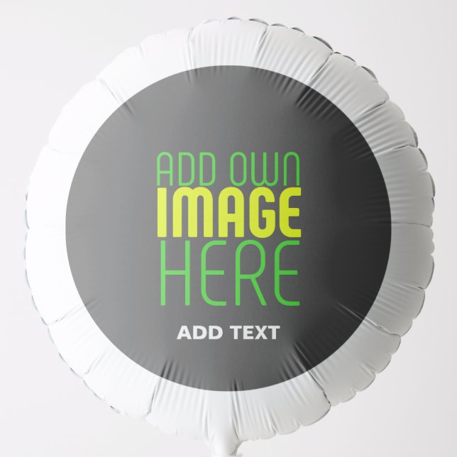 MODERN EDITABLE SIMPLE GREY IMAGE TEXT TEMPLATE BALLOON (Front)
