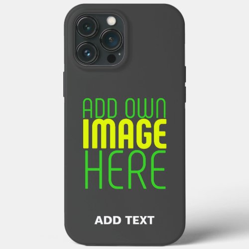 MODERN EDITABLE SIMPLE GREY IMAGE TEXT TEMPLATE iPhone 13 PRO MAX CASE