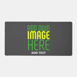 MODERN EDITABLE SIMPLE GREY IMAGE TEXT TEMPLATE DESK MAT