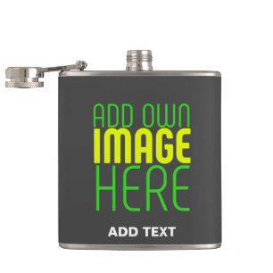 MODERN EDITABLE SIMPLE GREY IMAGE TEXT TEMPLATE FLASK