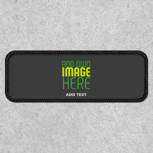 MODERN EDITABLE SIMPLE GREY IMAGE TEXT TEMPLATE PATCH