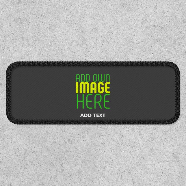 MODERN EDITABLE SIMPLE GREY IMAGE TEXT TEMPLATE PATCH (Front)