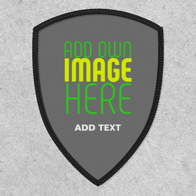 MODERN EDITABLE SIMPLE GREY IMAGE TEXT TEMPLATE PATCH (Front)