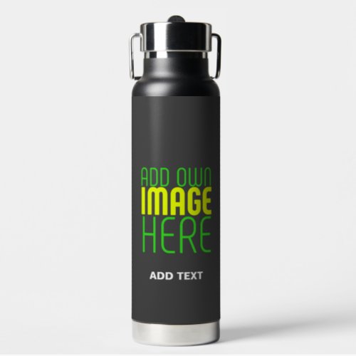 MODERN EDITABLE SIMPLE GREY IMAGE TEXT TEMPLATE WATER BOTTLE