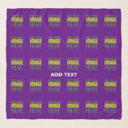 MODERN EDITABLE SIMPLE INDIGO IMAGE TEXT TEMPLATE SCARF