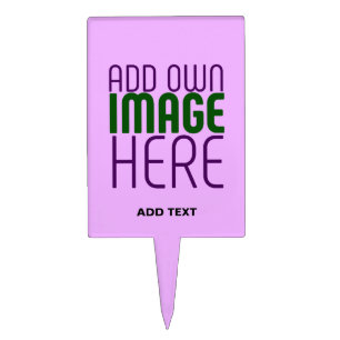 MODERN EDITABLE SIMPLE MAUVE IMAGE TEXT TEMPLATE CAKE TOPPER