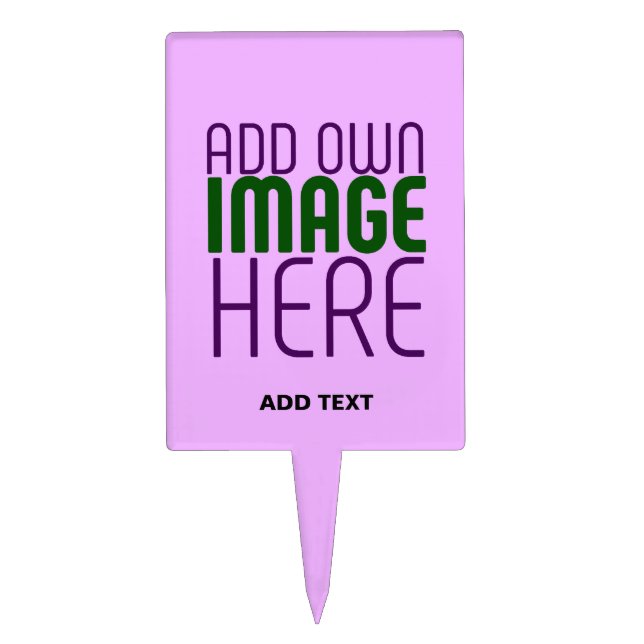 MODERN EDITABLE SIMPLE MAUVE IMAGE TEXT TEMPLATE CAKE TOPPER (Front)