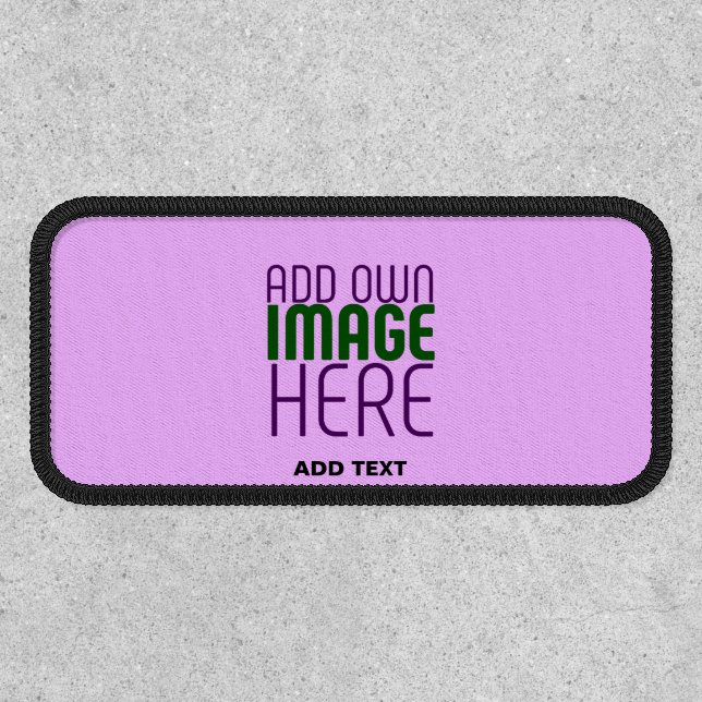 MODERN EDITABLE SIMPLE MAUVE IMAGE TEXT TEMPLATE PATCH (Front)