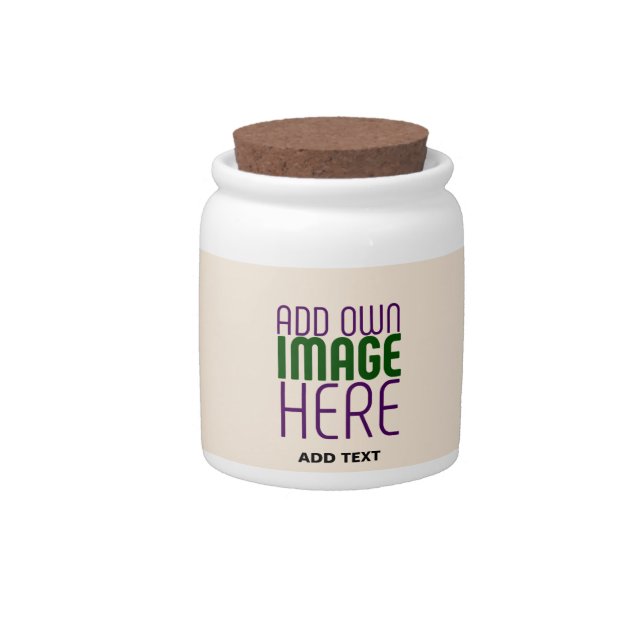 MODERN EDITABLE SIMPLE NATURAL IMAGE TEXT TEMPLATE CANDY JAR (Front)