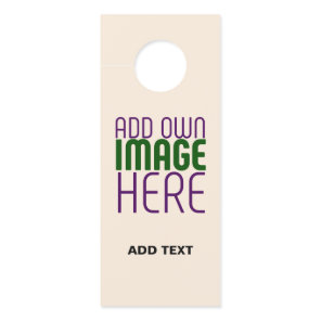MODERN EDITABLE SIMPLE NATURAL IMAGE TEXT TEMPLATE DOOR HANGER