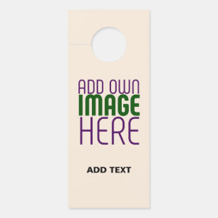 MODERN EDITABLE SIMPLE NATURAL IMAGE TEXT TEMPLATE DOOR HANGER