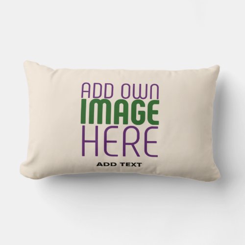 MODERN EDITABLE SIMPLE NATURAL IMAGE TEXT TEMPLATE LUMBAR PILLOW