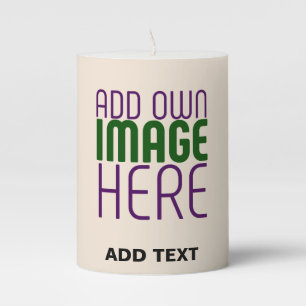 MODERN EDITABLE SIMPLE NATURAL IMAGE TEXT TEMPLATE PILLAR CANDLE
