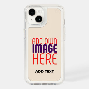 MODERN EDITABLE SIMPLE NATURAL IMAGE TEXT TEMPLATE SPECK iPhone 14 CASE