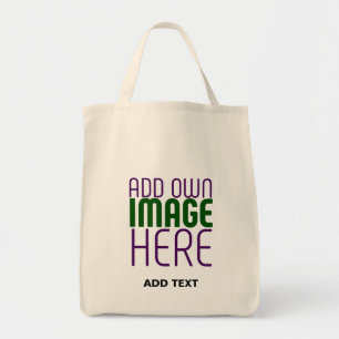MODERN EDITABLE SIMPLE NATURAL IMAGE TEXT TEMPLATE TOTE BAG