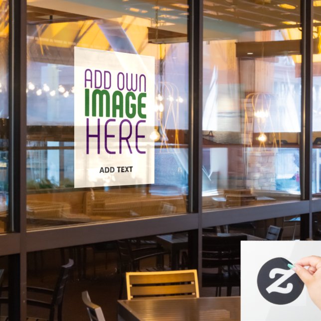 MODERN EDITABLE SIMPLE NATURAL IMAGE TEXT TEMPLATE WINDOW CLING (Restaurant Window)