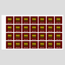 MODERN EDITABLE SIMPLE OXBLOOD IMAGE TEXT TEMPLATE KIDS' LABELS