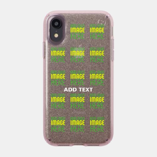 MODERN EDITABLE SIMPLE PINK IMAGE TEXT TEMPLATE SPECK iPhone XR CASE