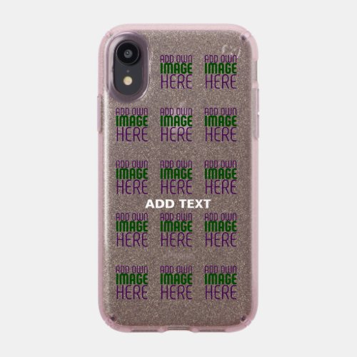 MODERN EDITABLE SIMPLE PINK IMAGE TEXT TEMPLATE SPECK iPhone XR CASE