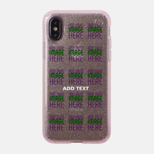 MODERN EDITABLE SIMPLE PINK IMAGE TEXT TEMPLATE SPECK iPhone XS CASE