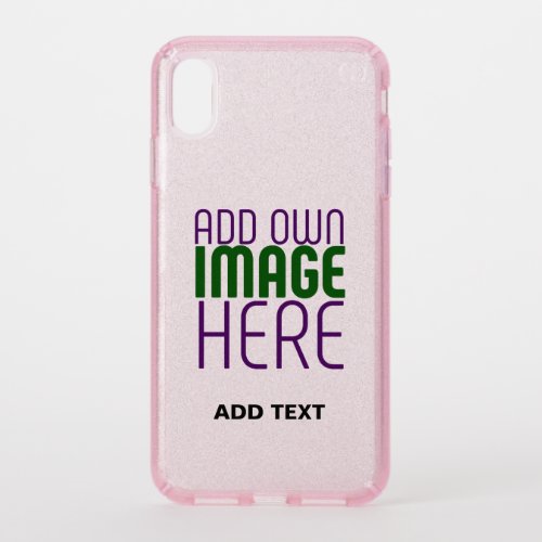 MODERN EDITABLE SIMPLE PINK IMAGE TEXT TEMPLATE SPECK iPhone XS MAX CASE