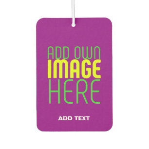 MODERN EDITABLE SIMPLE PURPLE IMAGE TEXT TEMPLATE AIR FRESHENER