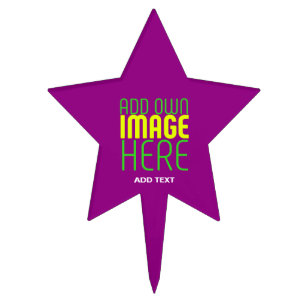 MODERN EDITABLE SIMPLE PURPLE IMAGE TEXT TEMPLATE CAKE TOPPER