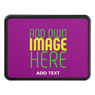 MODERN EDITABLE SIMPLE PURPLE IMAGE TEXT TEMPLATE HITCH COVER