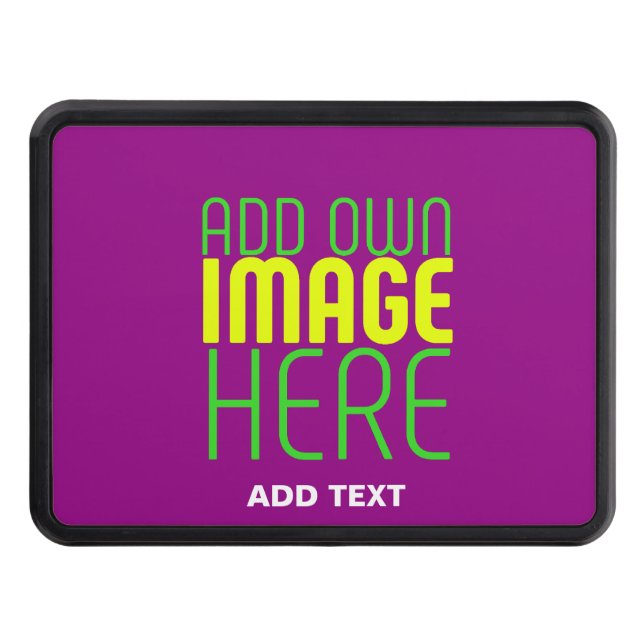 MODERN EDITABLE SIMPLE PURPLE IMAGE TEXT TEMPLATE HITCH COVER (Front)