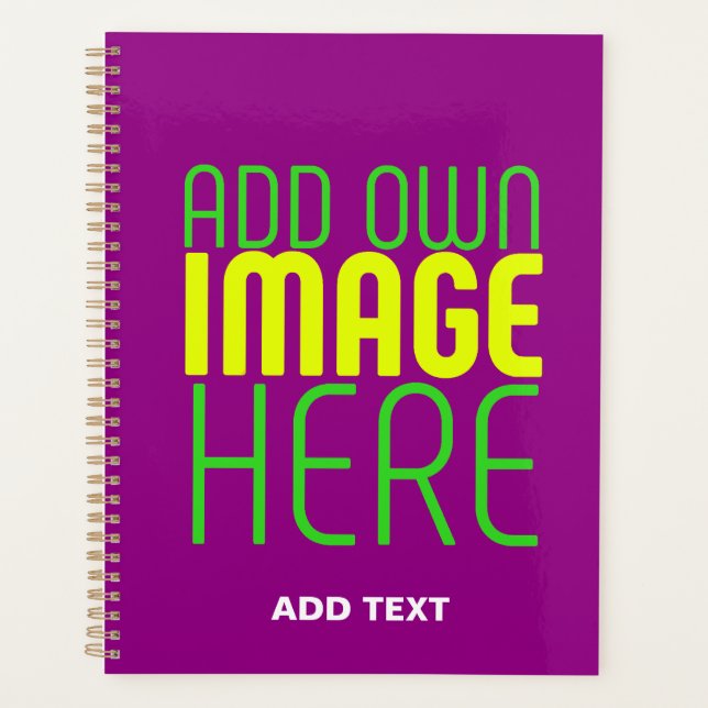 MODERN EDITABLE SIMPLE PURPLE IMAGE TEXT TEMPLATE PLANNER (Front)