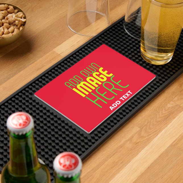 MODERN EDITABLE SIMPLE RED IMAGE TEXT TEMPLATE BAR MAT  (Insitu (Bar 2))