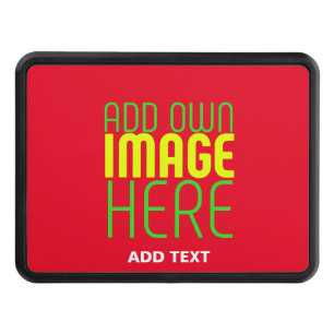 MODERN EDITABLE SIMPLE RED IMAGE TEXT TEMPLATE HITCH COVER