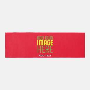 MODERN EDITABLE SIMPLE RED IMAGE TEXT TEMPLATE OUTDOOR RUG