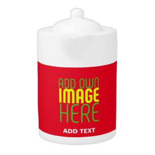 MODERN EDITABLE SIMPLE RED IMAGE TEXT TEMPLATE TEAPOT