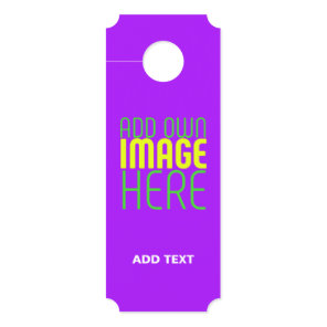 MODERN EDITABLE SIMPLE VIOLET IMAGE TEXT TEMPLATE DOOR HANGER