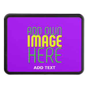MODERN EDITABLE SIMPLE VIOLET IMAGE TEXT TEMPLATE HITCH COVER