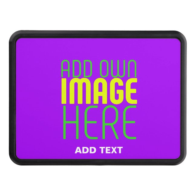 MODERN EDITABLE SIMPLE VIOLET IMAGE TEXT TEMPLATE HITCH COVER (Front)