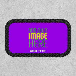 MODERN EDITABLE SIMPLE VIOLET IMAGE TEXT TEMPLATE PATCH
