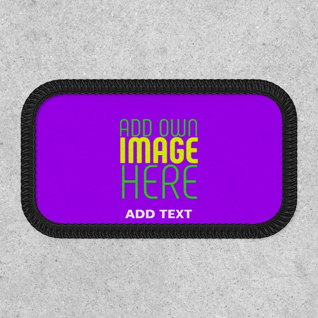 MODERN EDITABLE SIMPLE VIOLET IMAGE TEXT TEMPLATE PATCH (Front)
