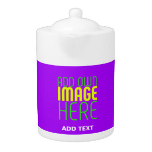 MODERN EDITABLE SIMPLE VIOLET IMAGE TEXT TEMPLATE TEAPOT