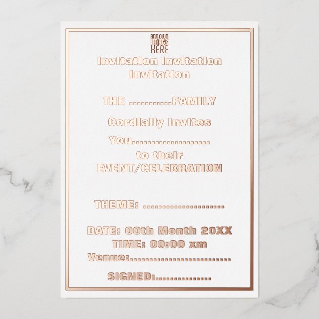 MODERN EDITABLE SIMPLE WHITE IMAGE TEXT TEMPLATE (Front)