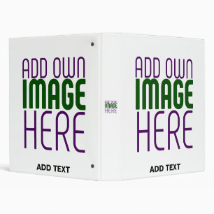 MODERN EDITABLE SIMPLE WHITE IMAGE TEXT TEMPLATE 3 RING BINDER