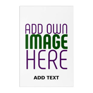 MODERN EDITABLE SIMPLE WHITE IMAGE TEXT TEMPLATE ACRYLIC PRINT