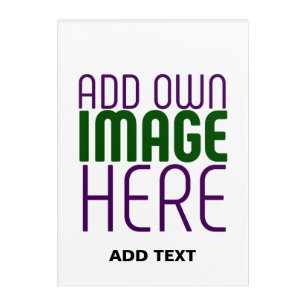 MODERN EDITABLE SIMPLE WHITE IMAGE TEXT TEMPLATE ACRYLIC PRINT