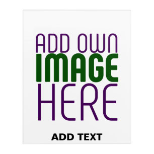 MODERN EDITABLE SIMPLE WHITE IMAGE TEXT TEMPLATE ACRYLIC PRINT