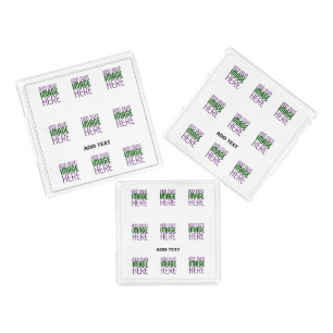MODERN EDITABLE SIMPLE WHITE IMAGE TEXT TEMPLATE ACRYLIC TRAY