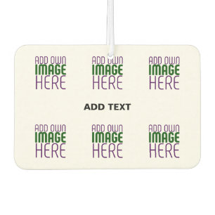 MODERN EDITABLE SIMPLE WHITE IMAGE TEXT TEMPLATE AIR FRESHENER